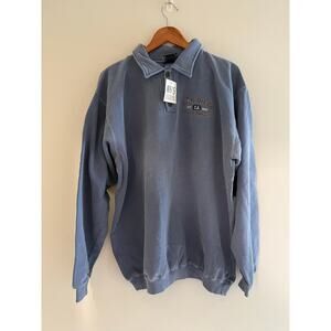 Vintage San Diego, CA Collared Sweatshirt 1/4 Button Blue Size XL JL